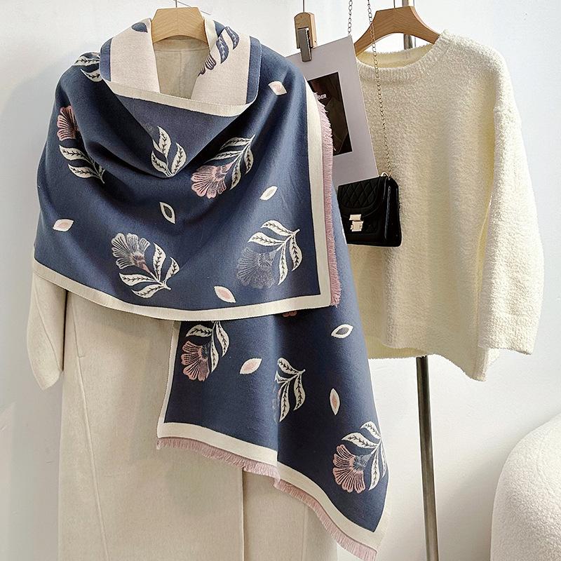 Women's Korean Style Cashew-Patterned Winter Scarf Shawl