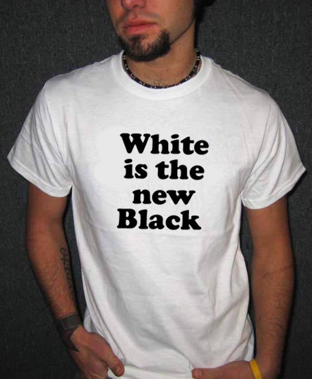 White Is the New Black T-Shirt – Funny Hipster Fashion Statement Tee XL