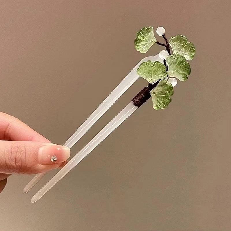 Fashion U-Shaped Hairpin Acrylic Flower Hair Stick Chopsticks Chinese Hair Clips Wedding Headdress Jewelry Hair Accessories