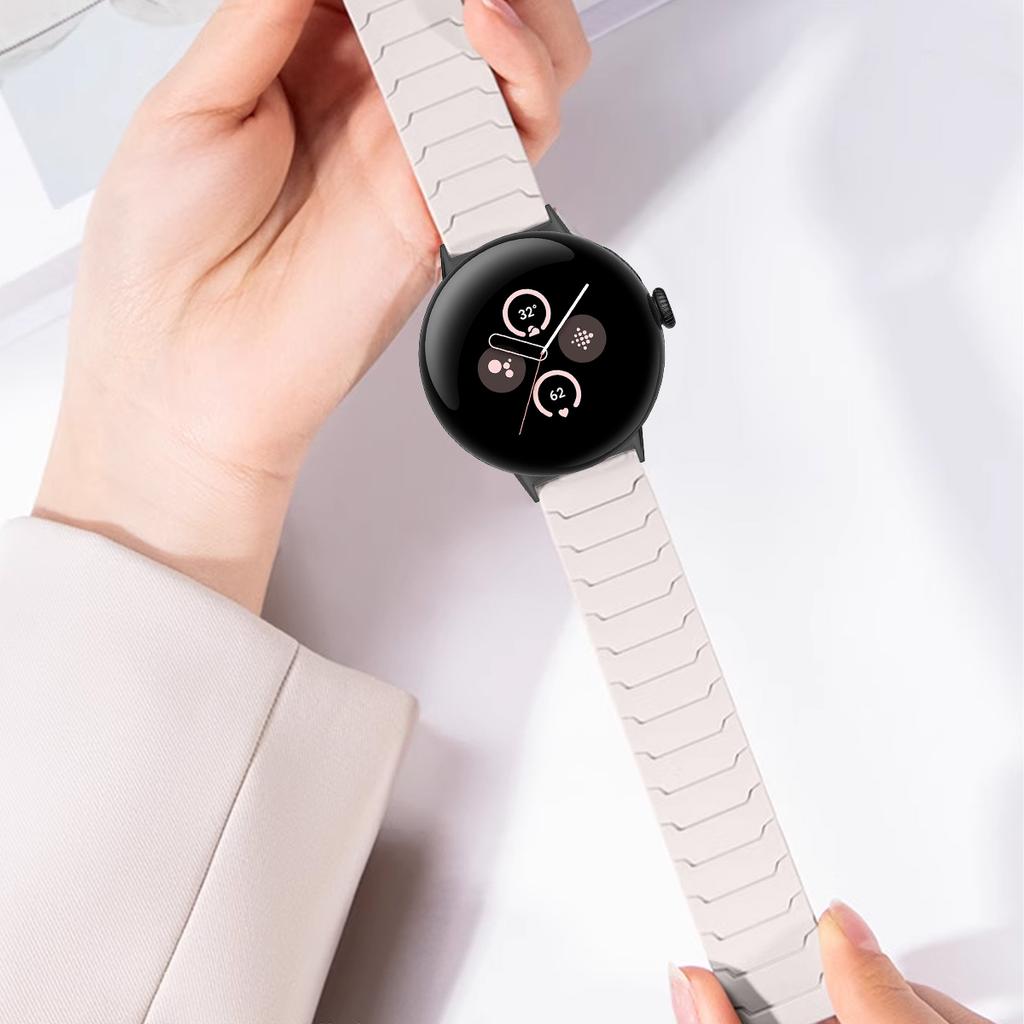 For Google Pixel Watch 3 45mm 41mm Magnetic Silicone Replacement Strap Correa For Google Pixel Watch 2 1 Sports Band Bracelet