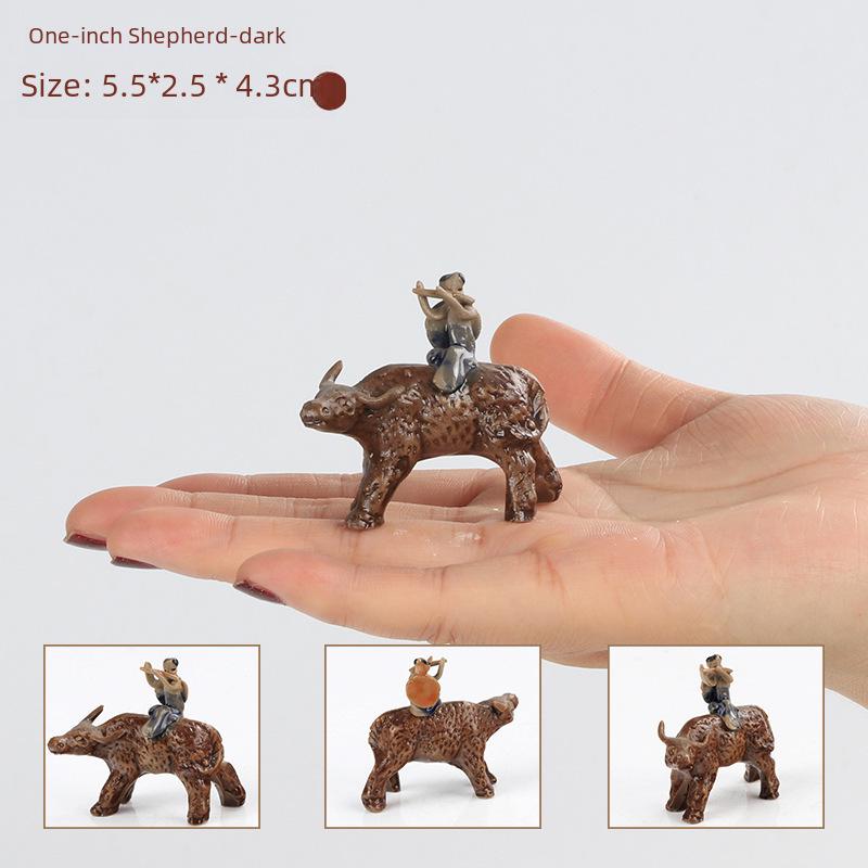 Ceramic Animal Ornaments for Aquarium Landscaping - Includes Duck, Cow, Crane, and Mandarin Duck.