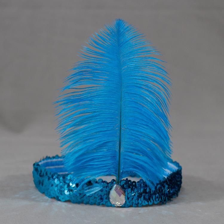 

Детская красочная повязка на голову с перьями и пайетками для индийских представлений