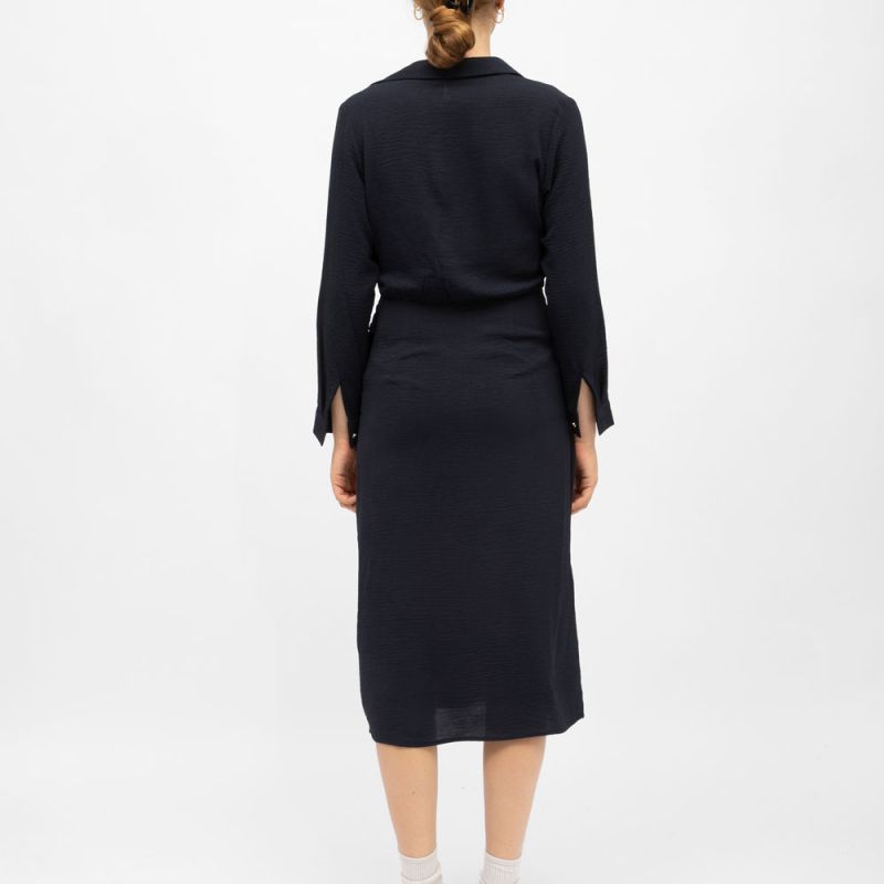 Robe bleu marine rheda col V Femme LA PETITE ETOILE