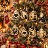 8pcs 2D Flat Acrylic Halloween Ghost Pendant Maple Leaf Ghost Hanging Ornaments Halloween