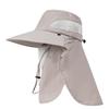 Summer Outdoor Waterproof Breathable Fishing Hat Sun Hat Sunscreen Face Mask Removable Mask Big Eaves Neck Bucket Hat
