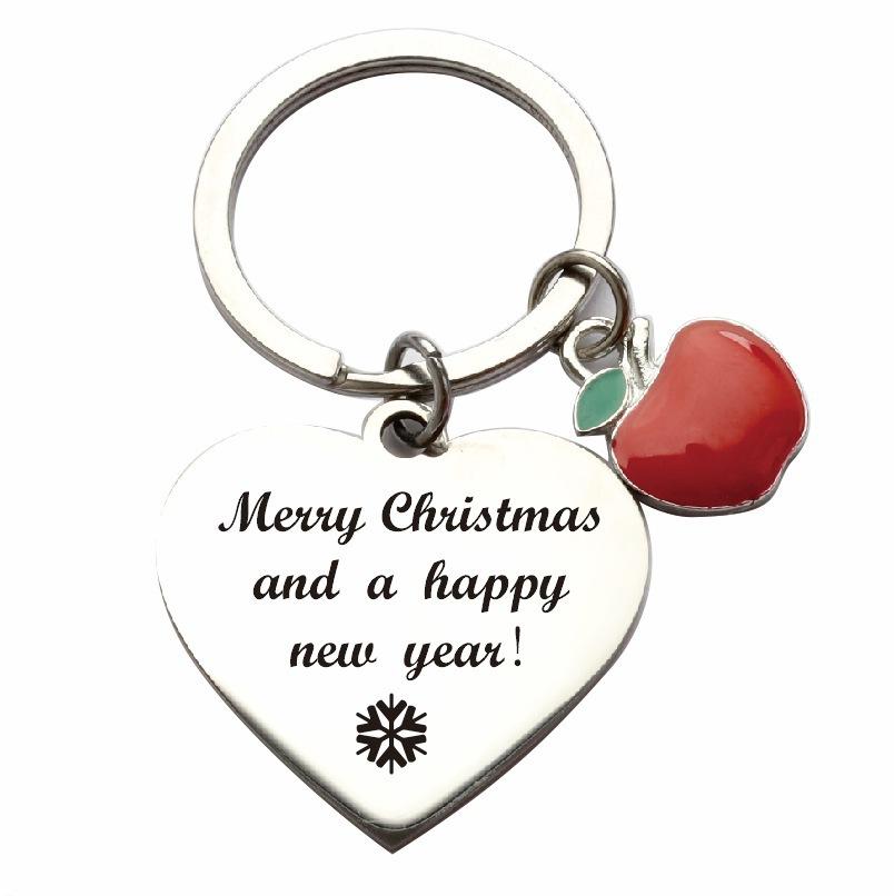 

Christmas Gift Stainless Steel Key Pendant Exquisite Hanging Ornament Stainless Steel Keychain for Mothers Day and Fathers Day Backpack Bag Pendant 3*3CM
