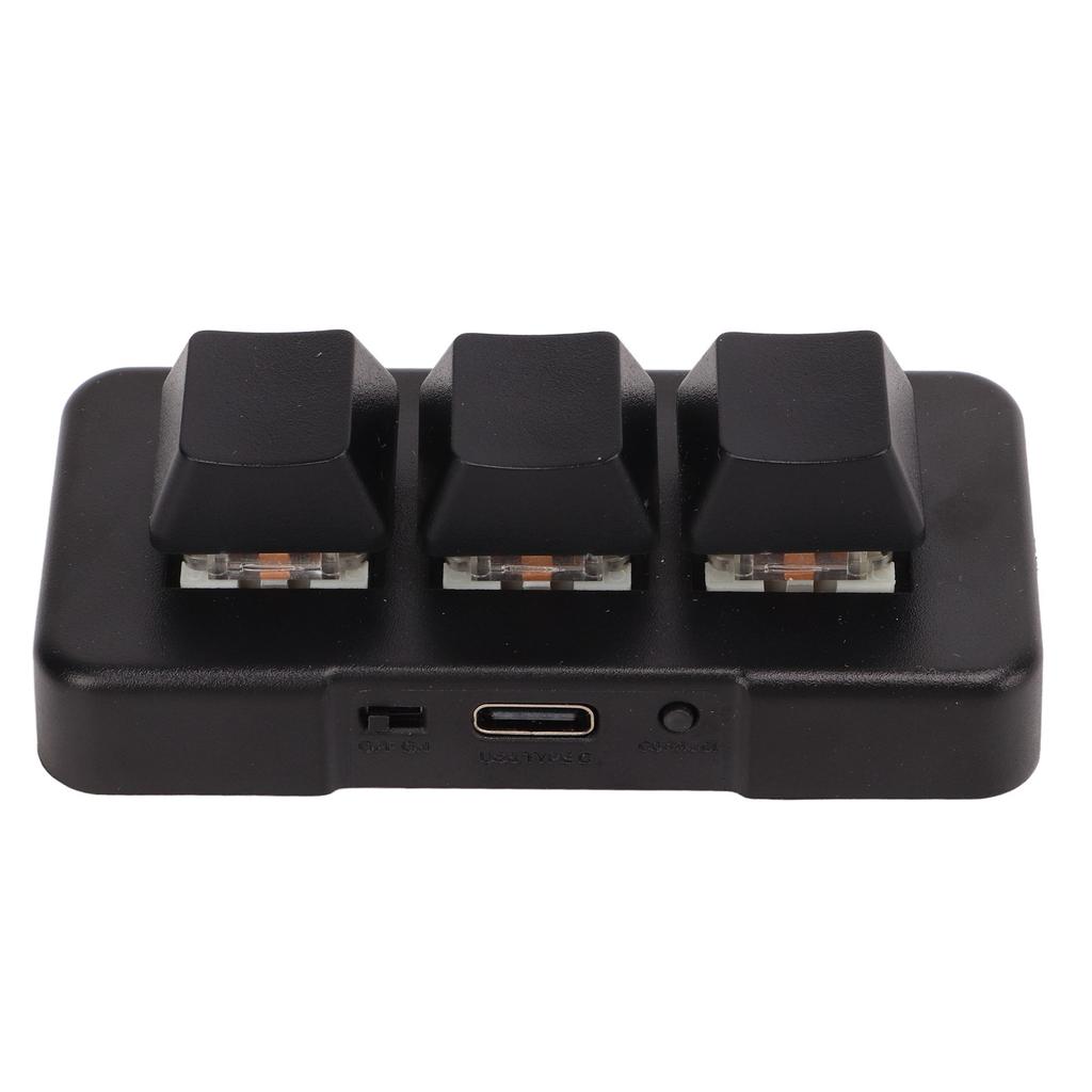 Mini 3-Tasten-Steuertastatur mit USB-Kabel Benutzerdefinierte Drehknopf-Tastatur Programmierung Makro-Tastenfeld