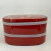 Mitani Yamanaka Lacquerware Yamanaka Lacquerware Bento Box Hana no Komichi 7.0 Kutsuwa Two-Tiered Appetizer Box (with Tupperware and Small Bowls) Verm