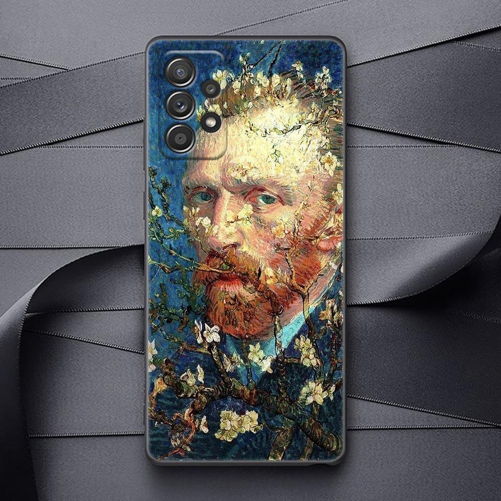Capa para Samsung Galaxy A32 A33 A31 A23 A22 A21S A13 A12 A11 A02 A01 Capa Van Gogh Café Terraço Noite Estrelada Girassol Pintura