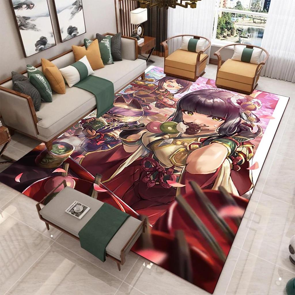 Monster Hunter Spiel Teppich Teppich Spielmatten Wohnzimmer Schlafzimmer Teppiche Kind Spielen Lounge Fußmatte Fans Spiel Zimmer Dekor Gamer Geschenk
