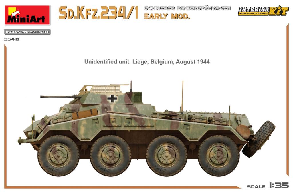 Miniart Germany Heavy Armored Personnel Carrier Early Model Interior Kit Plastic Model MA35410 1/35 Sd.Kfz.234/1