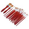 24Pcs Painting Brushes Artist Set Nylon Hair Wood Handle Watercolor Acrylic Oil Art Supplies
