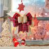 1PC Christmas Burlap Plaid Bows For Wreath DIY Crafts Xmas Gift Wrapping Bow Christmas Tree Decorations For Home New Year Gifts