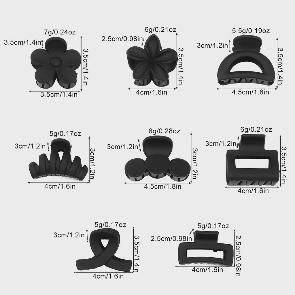 Pince à cheveux polyvalente en forme de requin floral givré pour queues de cheval et coiffures à moitié nouées