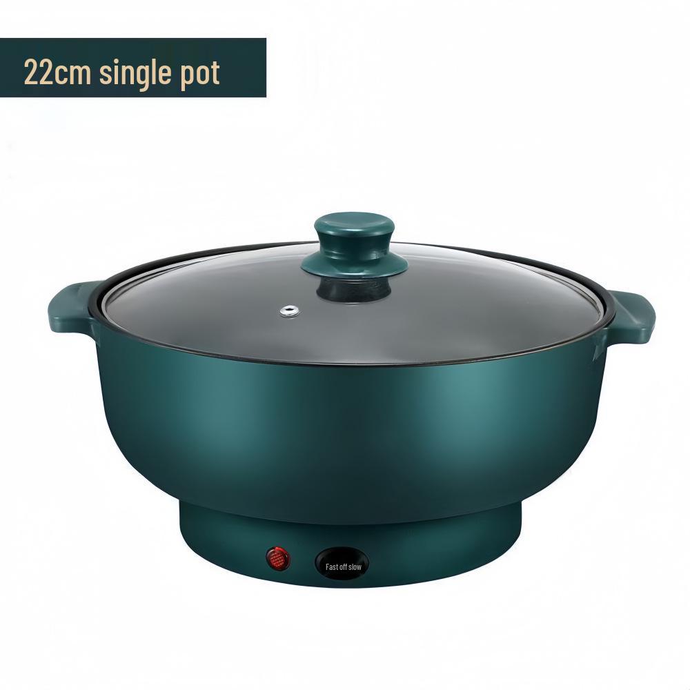 Double-Layer Electric Cooking Pot, Large Capacity, Multifunctional for Steaming, Boiling, Frying, Non-Stick, Ideal for Dorm Use