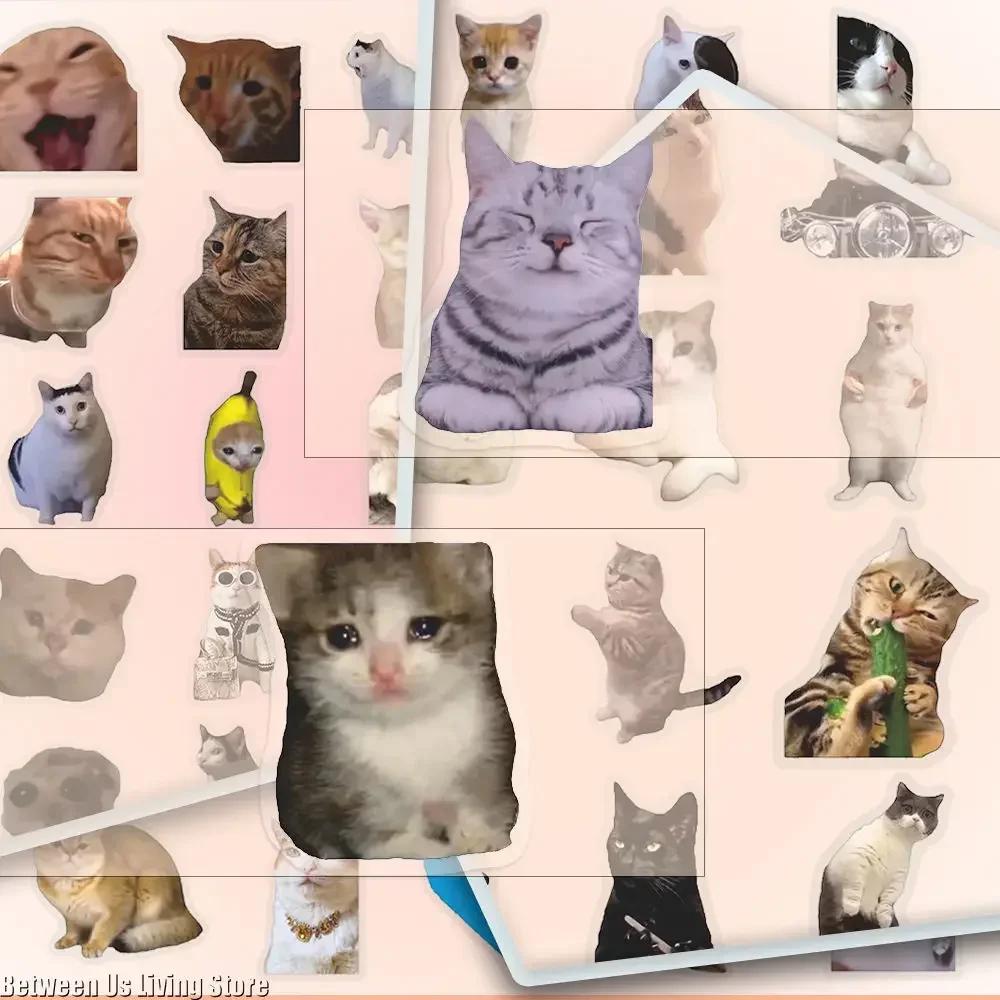101Pcs Cat Meme Pet Stickers Waterproof Translucent Funny For Stationery Cute Stickers Scrapbooking Material Craft Supplies