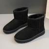 [Customized] A008 new snow boots women's short boots winter fur 2021 integrated low tube short boots thickened cotton