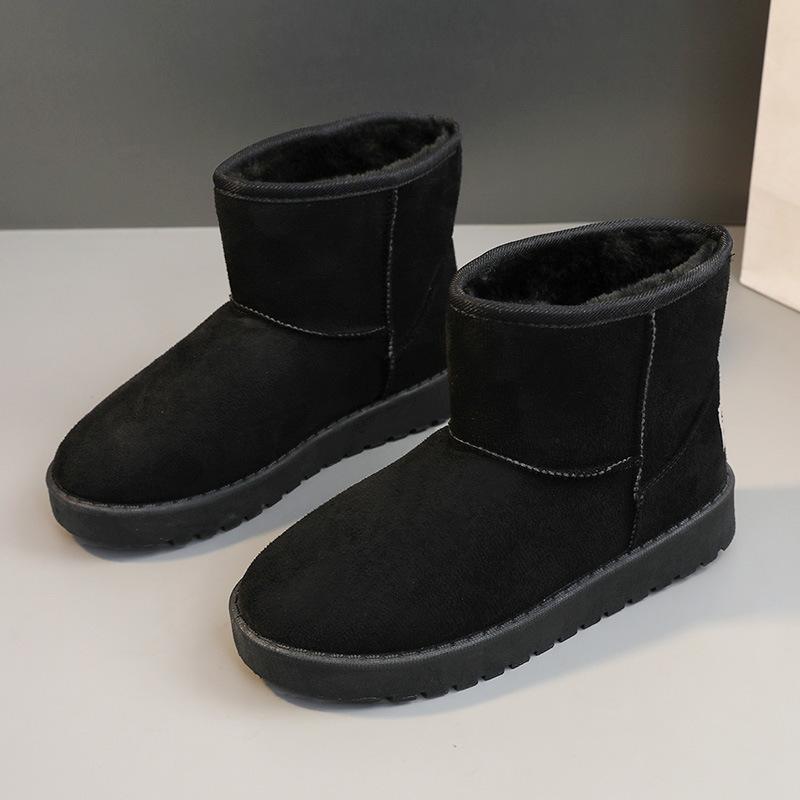 [Customized] A008 new snow boots women's short boots winter fur 2021 integrated low tube short boots thickened cotton