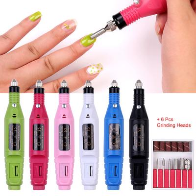 Nail Drill Machine Mill Cutter Nail File Set USB Electric Nail Polisher Manicure Exfoliation Polishing Pen