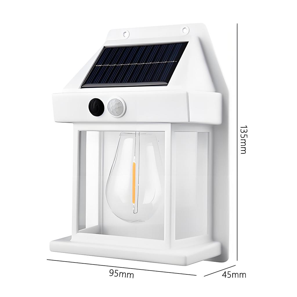 Solar Outdoor Waterproof LED Wall Light Powerful Solar Energy Lamp with Light Sensor for Garden Yard Fence House Decoration