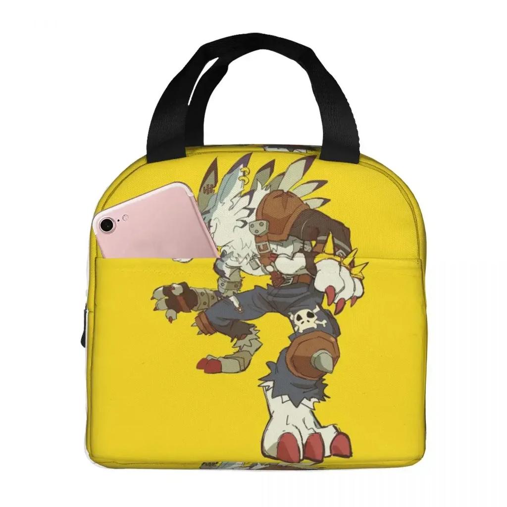 Digimon Weregarurumon Insulated Lunch Bag for Kids School Cooler Thermal Food Box Tote Portable Lunch Boxes Container