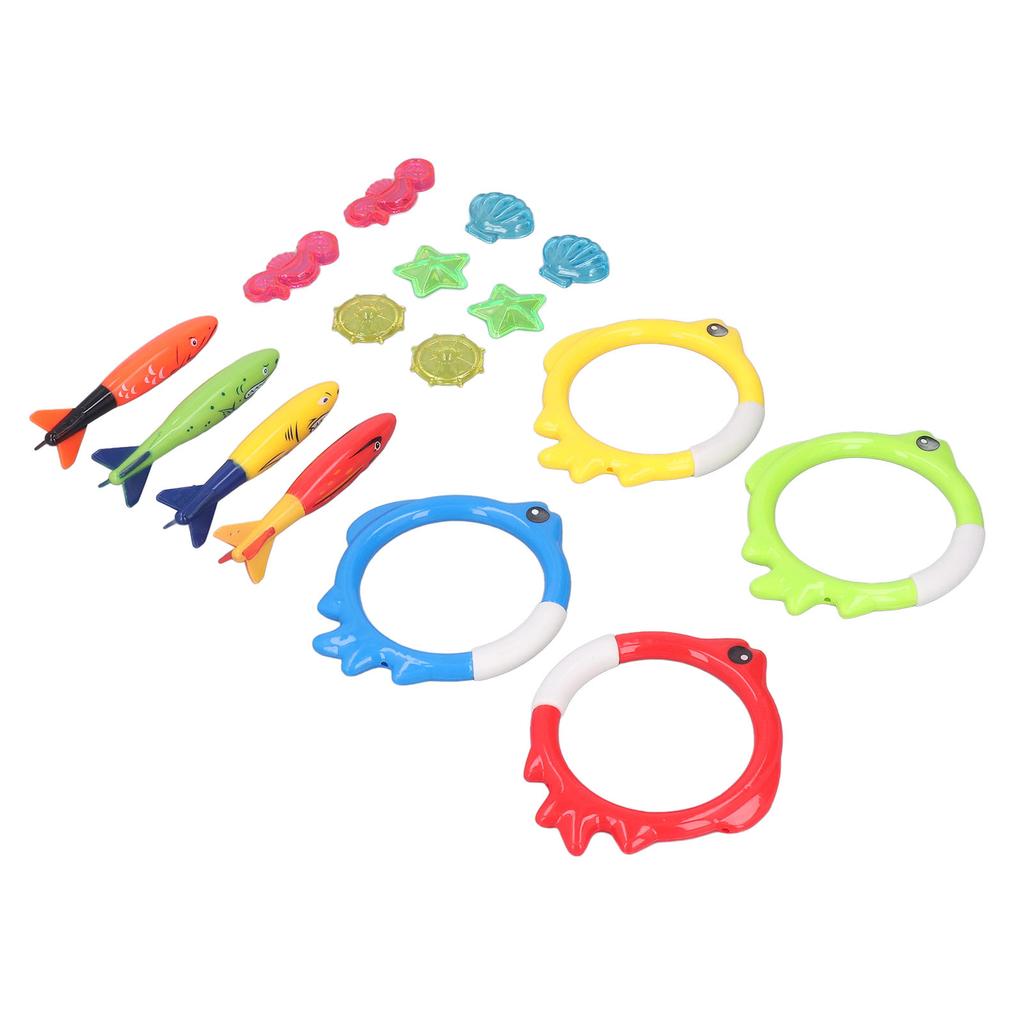 Torpedos Swim Sinking Set Seahorses Fish Rings Underwater Swimming Pool Toy for Children Kids