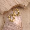 Geometric Irregular Hammered Stainless Steel Oil Press Stud Earrings, Cold Style Jewelry Ornaments