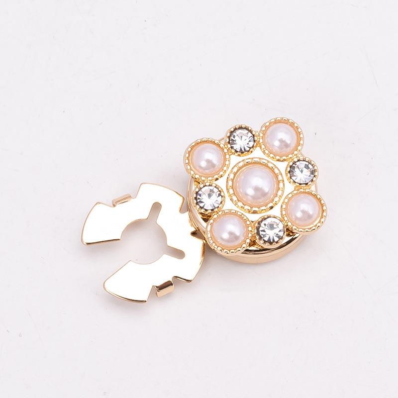 Botões de Punho e Botões de Colarinho Decorativos com Strass Coloridos