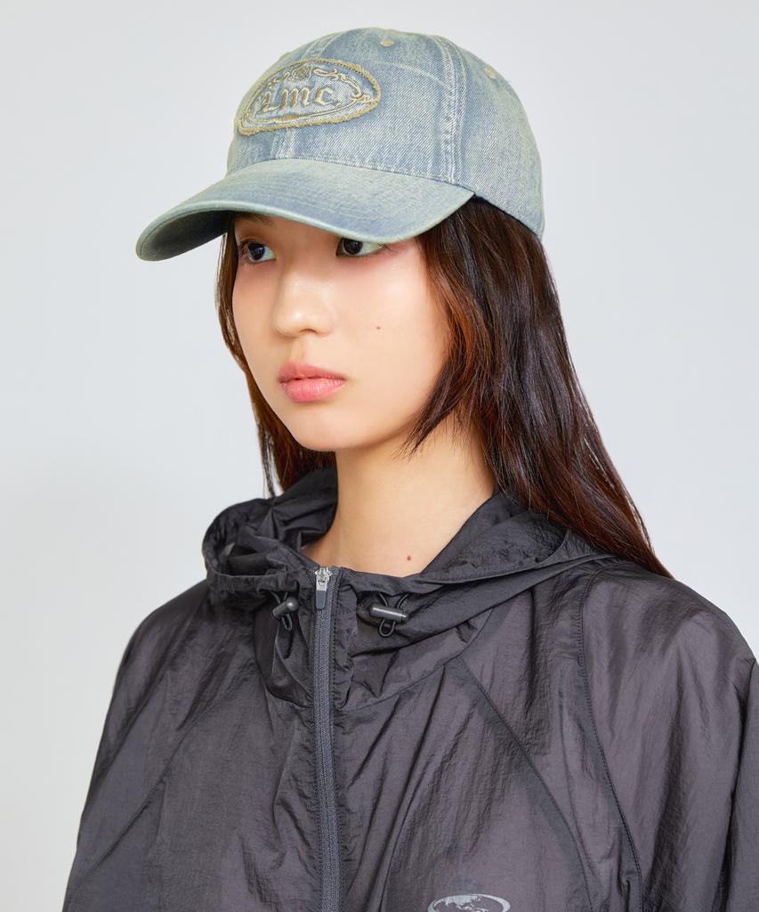 LMC Washed Denim Gothic Oval 6Panel Cap Black