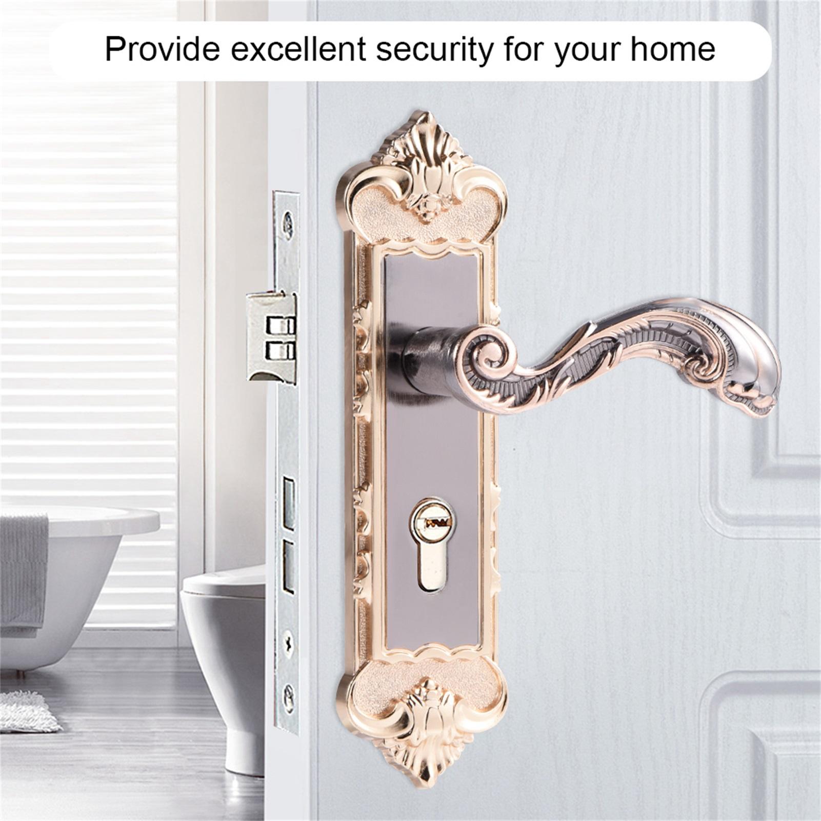 

European Style Retro Aluminum Alloy Vintage Door Lock Interior Anti Theft Room Door Lock белый