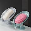 Soap Dish with Suction Cup - Non-Draining, Slanted Bathroom Vanity Storage