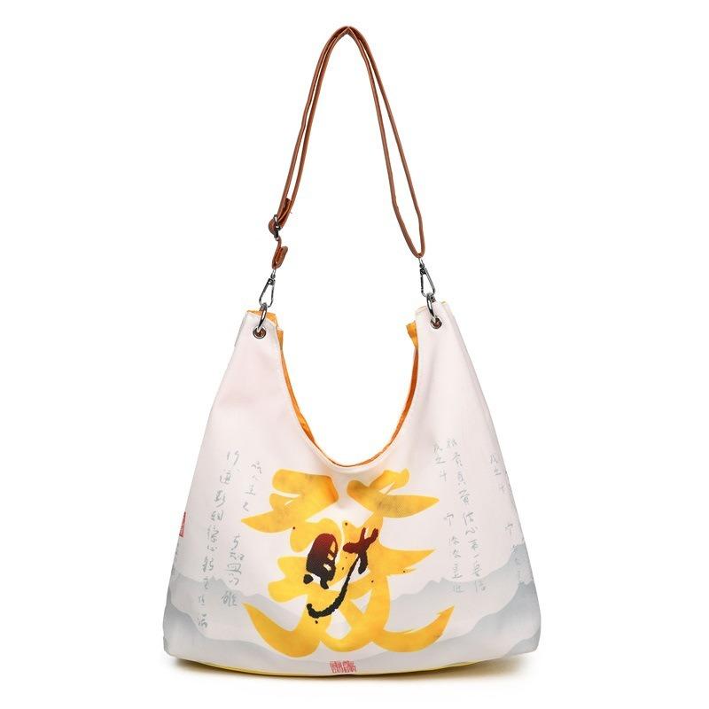 

Женские сумки, сумочки, кошельки, печатные шопперы большой вместимости, дорожные нишевые универсальные холщовые сумки жёлтый