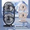 Dual-Head USB Fan: Portable 360° Rotating Desk Fan for Dorms and Outdoors
