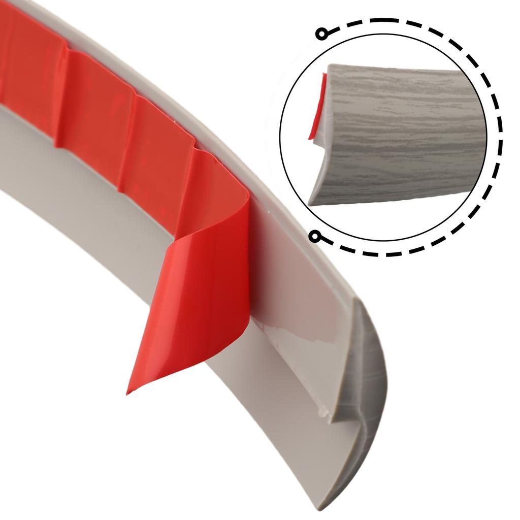 5cm PVC Wood Floor Transition Strip Edge Closing Strip Self-adhesive Seam Strip Flat Buckle Dge Pressing Threshold Strip
