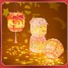 DIY Material Package Mid-Autumn Festival Lantern Blessing Words Luminous Design Handmade Lantern PVC Material Handheld Size