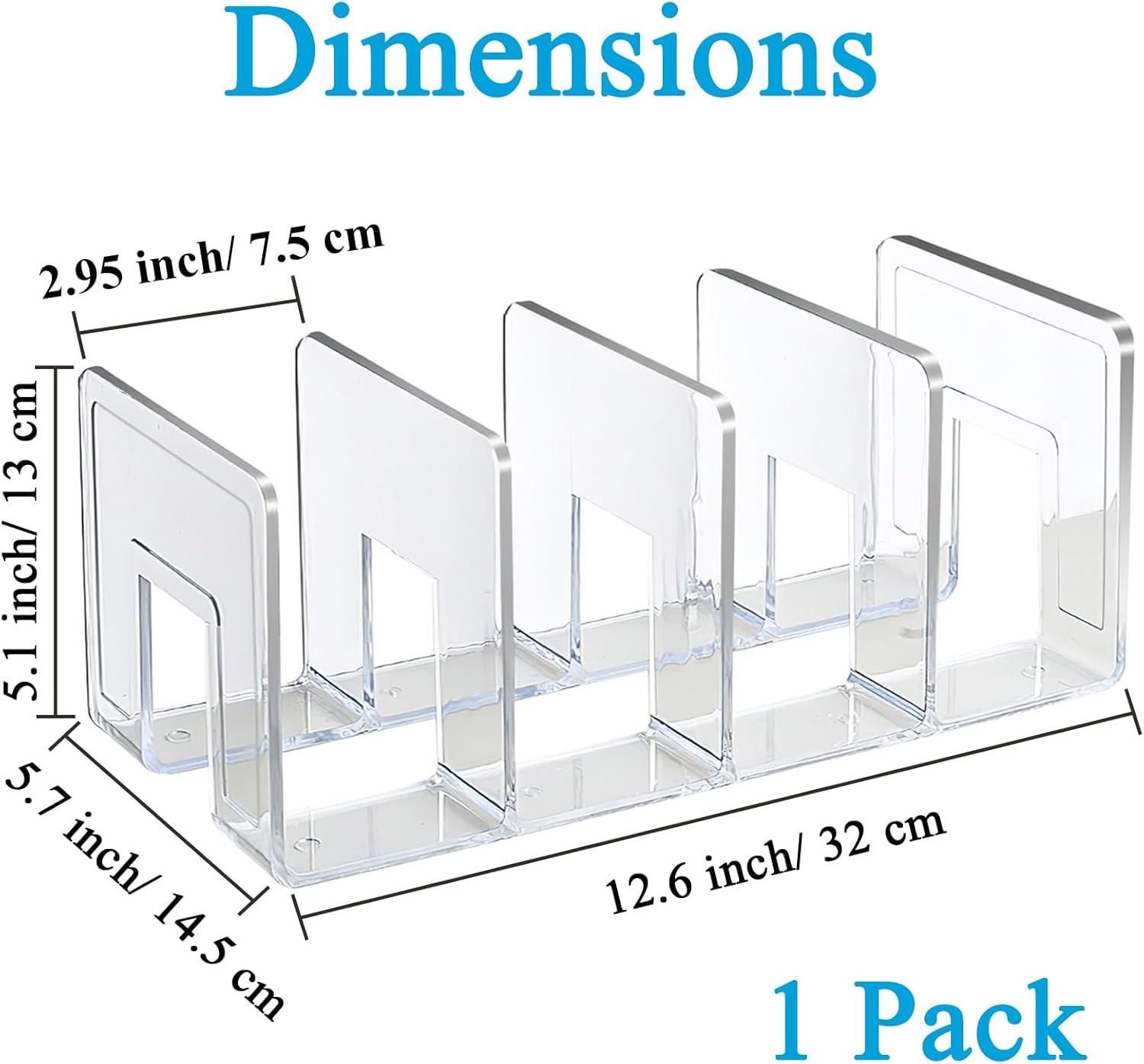 12pcs Acrylic File Holder Clear File Sorter Desk File Organizer Sturdy Desktop File Folder Organizer Rack for Office Supplies 2950₽