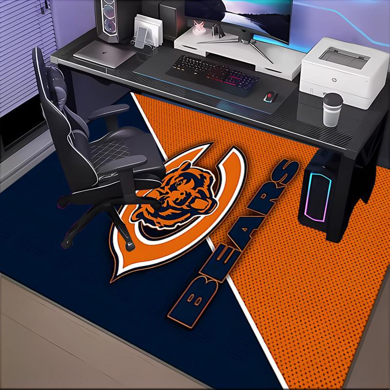 Chicago Bears Logo Rug Game Carpet, Floor Mat for Bedroom Living Room Entryway Rug, Home Decor Idea Gift for Christmas birthday