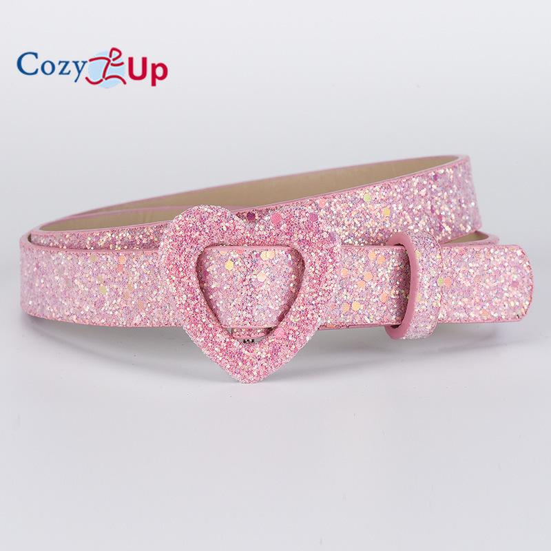 Love Buckle PU Pin Buckle Thin Waist Belt Casual Decoration with The Same Style of Children's Belt for Men and Women