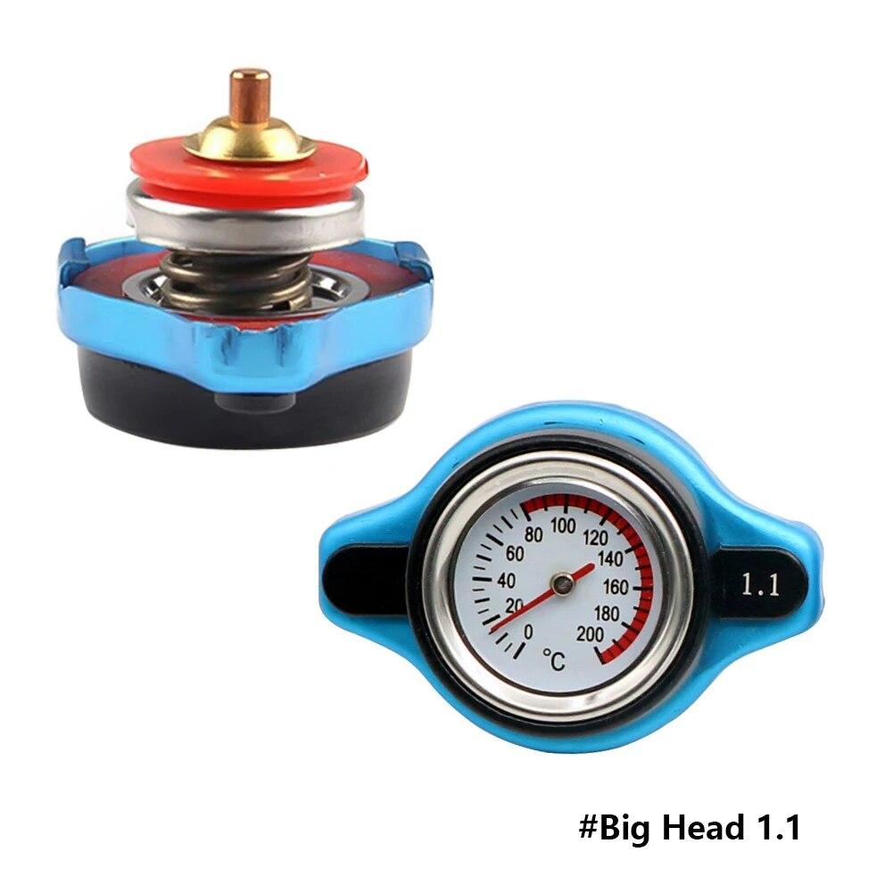 0.9Bar 1.1Bar 1.3 Bar Thermost Radiator Cap Tank Cover Water Temperature Gauge Cover Racing Car Big or Small Head
