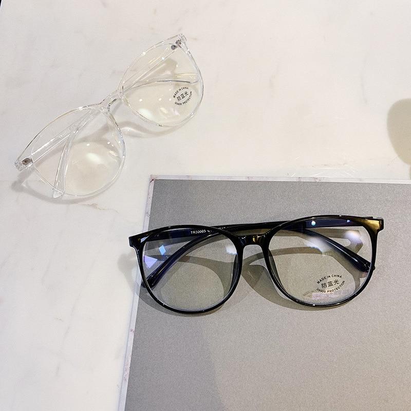 Transparent Computer Glasses Frame Women Men Anti Blue Light Round Eyewear Blocking Glasses Optical Spectacle Eyeglass EMA