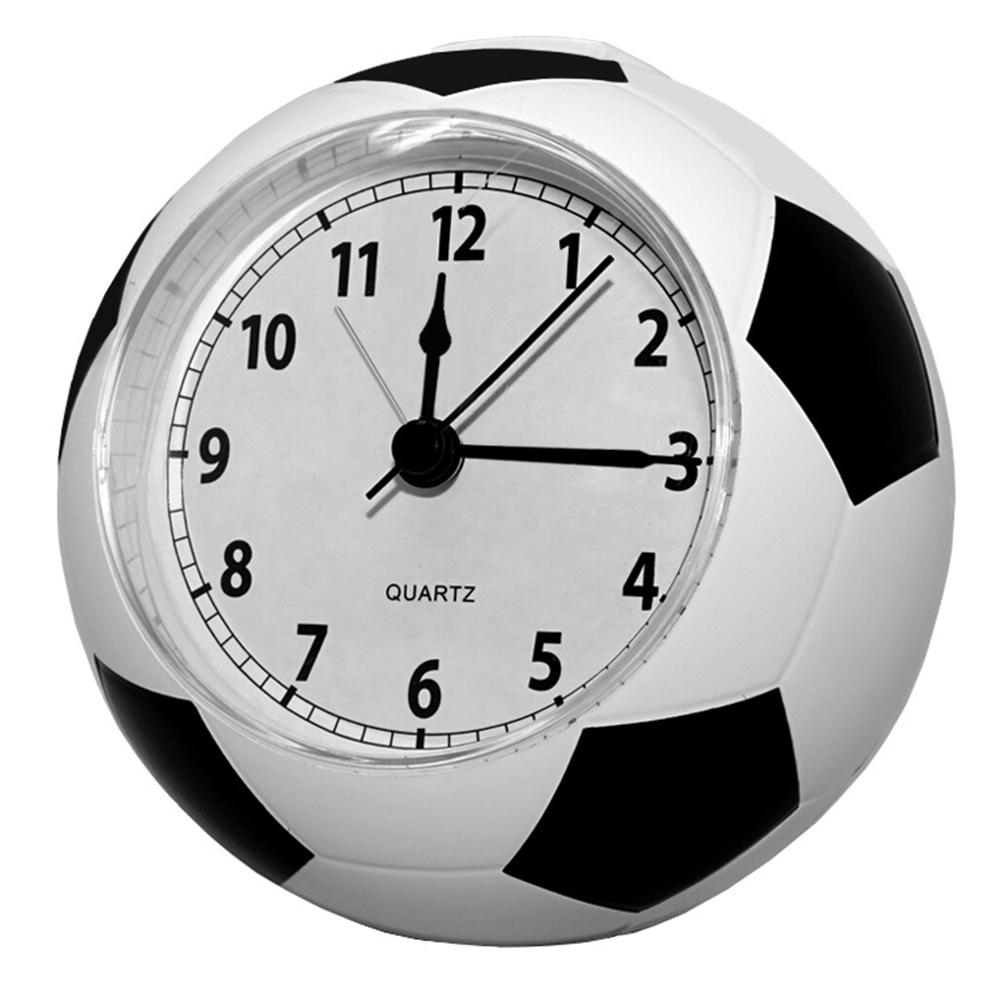 Portable Cartoon Alarm Clock Football Shape Design Mute Desktop Alarm Clock For Student Kids Children White#0