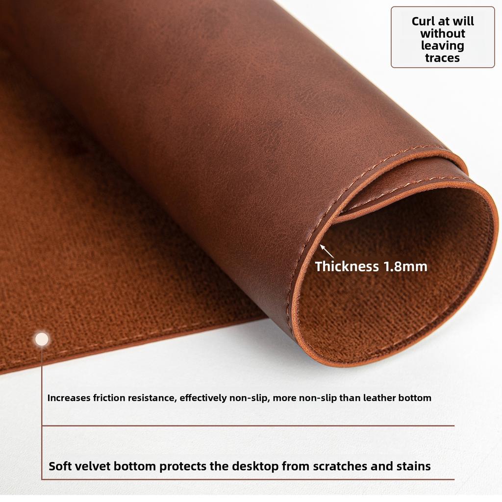 Large Pu Leather Desk Mat Waterproof Mouse Pad Anti-slip Laptop Keyboard Mat Office Writing Protector Pad Custom Size Available