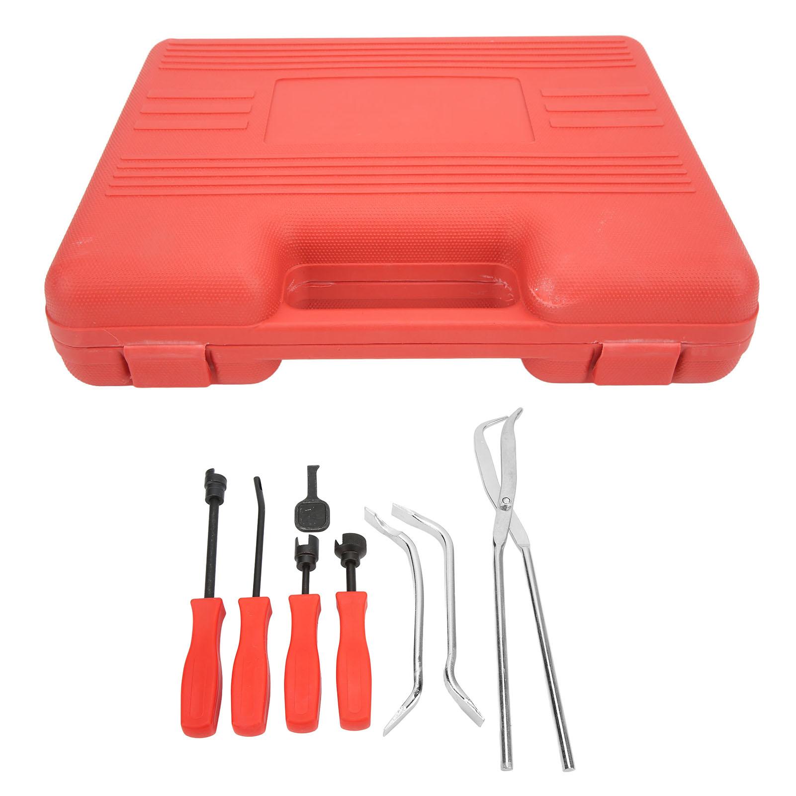 

8PCS Drum Brake Puller Tool Kit Universal 45 Steel Oxidation Chromate Coating with Storage Box