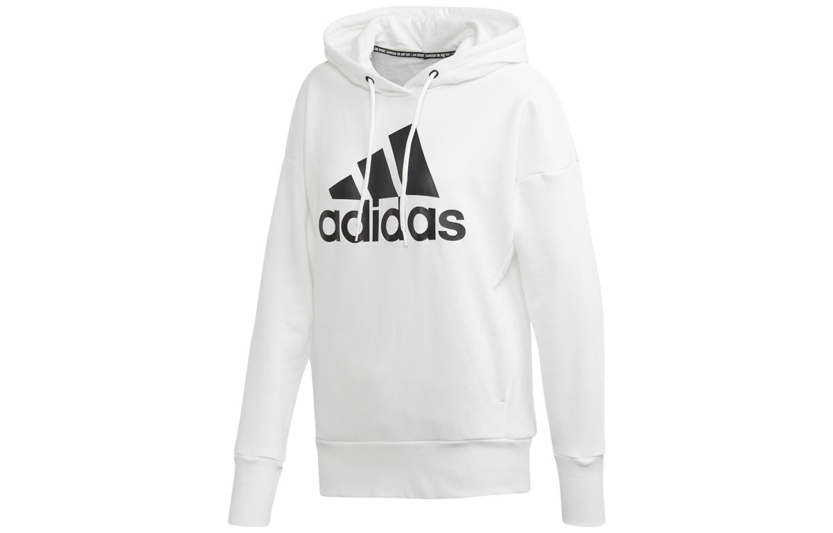 Adidas Sweatshirts Women s White Hooded Moderate Regular FM1045 XL