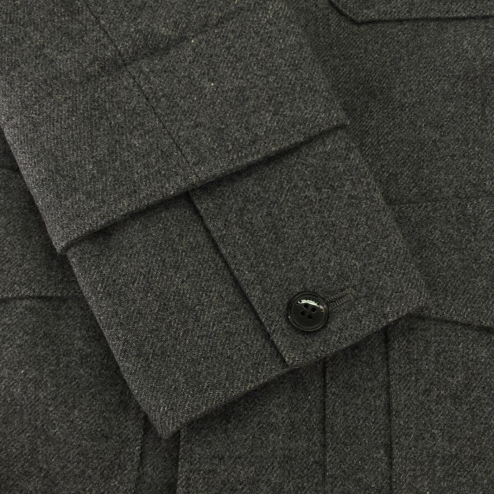 Green Made In Japan With Bore Liner Wool Coat 1 Gray Women Used