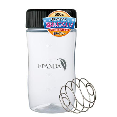 

Бутылка-шейкер для протеина Elanda, черная, 500 мл (с мячом), Не содержит БФА, Простой, Герметичный, Черный