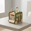 Wooden Activity Bus Multifunctional Shape Sorter with Beads Educational