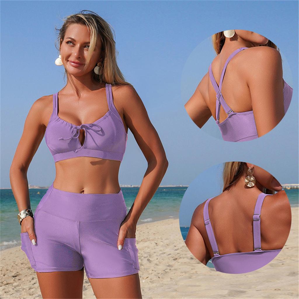 Biker Shorts for Women with Pockets High Waisted Spandex Booty Short Active Workout Yoga Volleyball Lounge Wear