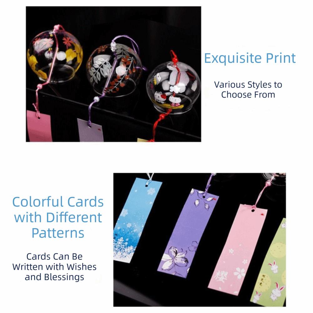Pendant Design Glass Painted Wind Chime Glass Painting Wind Bell Door Decoration Gifts For Child