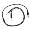 24K Gold Plated Dual 6.35mm Male To XLR Female Dual 1/4 Inch To XLR Cable  for Microphone